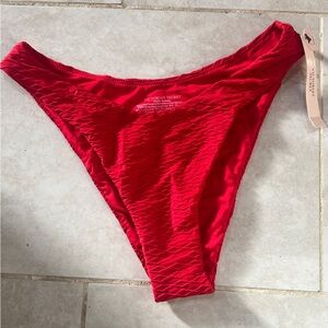 Victoria's Secret bikini bottom red fishnet size small
